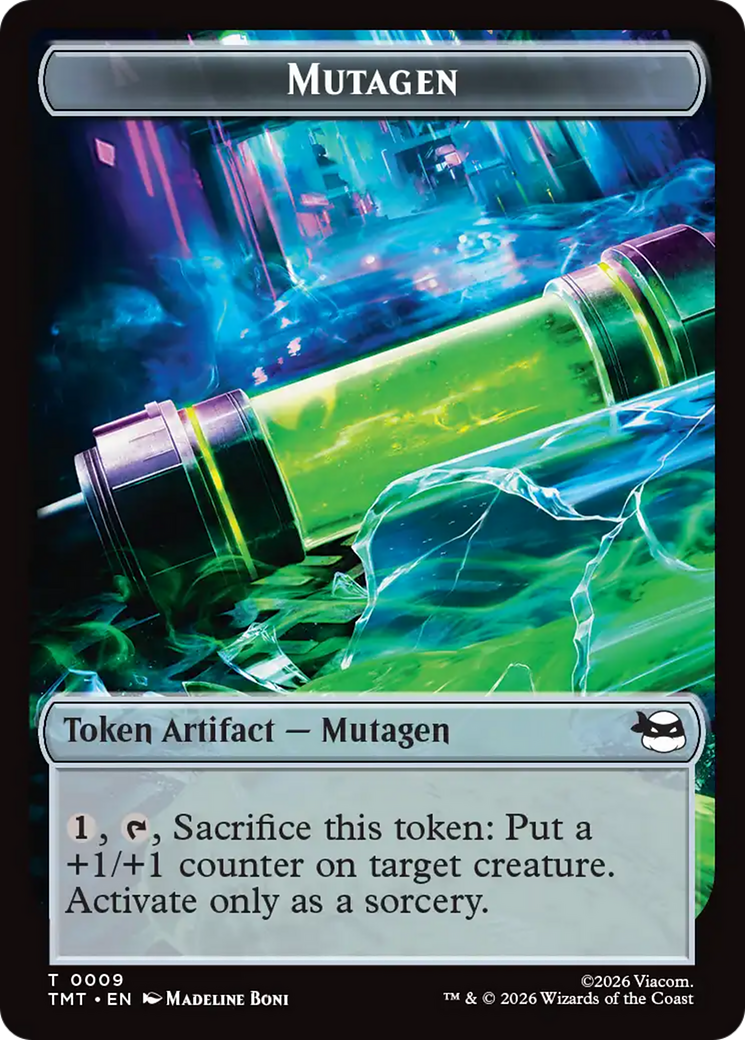 Ninja // Mutagen Double-Sided Token [Teenage Mutant Ninja Turtles Tokens] | Exor Games Bridgewater