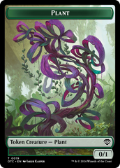 Plant Warrior // Plant Double-Sided Token [Outlaws of Thunder Junction Commander Tokens] | Exor Games Bridgewater