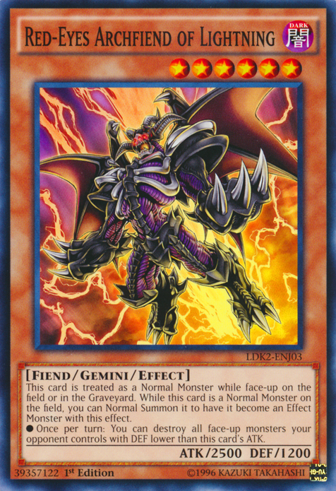 Red-Eyes Archfiend of Lightning [LDK2-ENJ03] Common | Exor Games Bridgewater