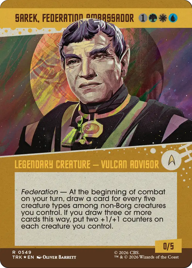 Sarek, Federation Ambassador (Showcase) (Surge Foil) [Star Trek] | Exor Games Bridgewater