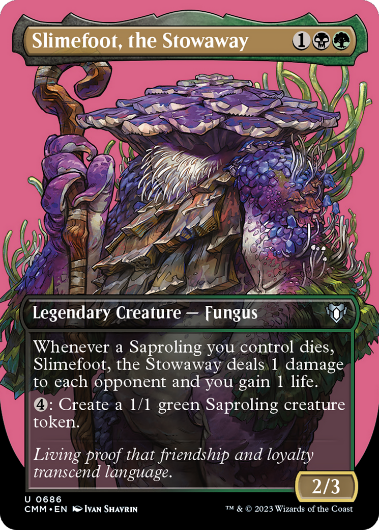 Slimefoot, the Stowaway (Borderless Profile) [Commander Masters] | Exor Games Bridgewater