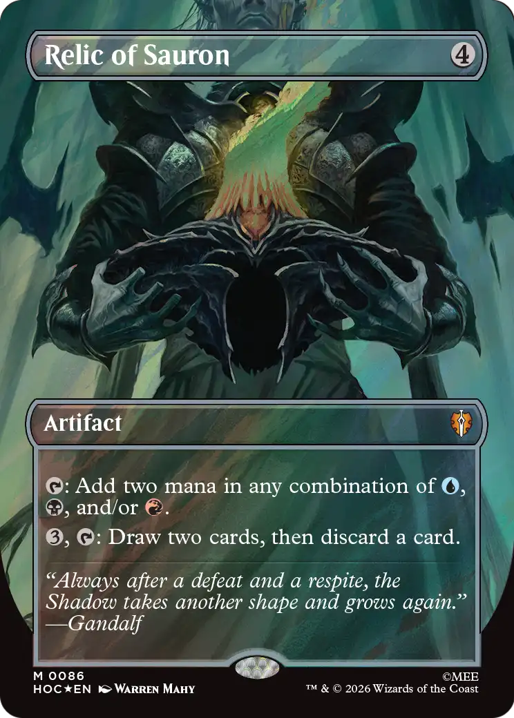 Relic of Sauron (Borderless) (Surge Foil) [The Hobbit: Eternal-Legal] | Exor Games Bridgewater