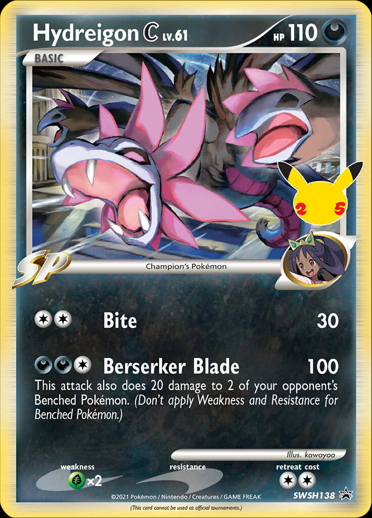 Hydreigon C (SWSH138) (Celebrations) [Sword & Shield: Black Star Promos] | Exor Games Bridgewater