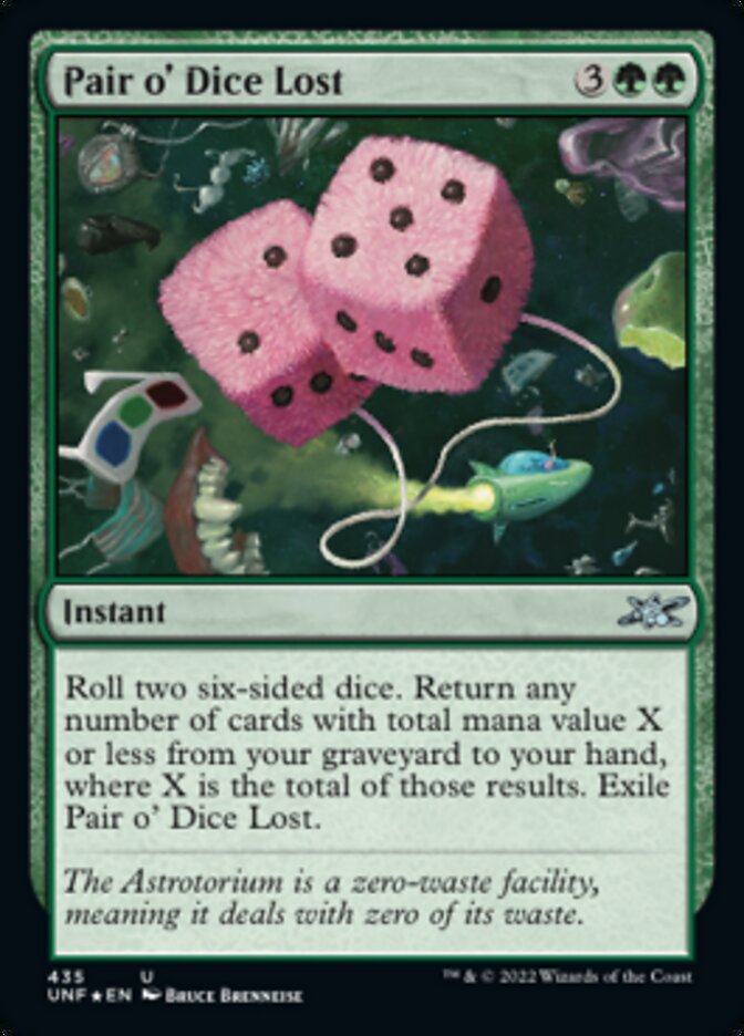 Pair o' Dice Lost (Galaxy Foil) [Unfinity] | Exor Games Bridgewater