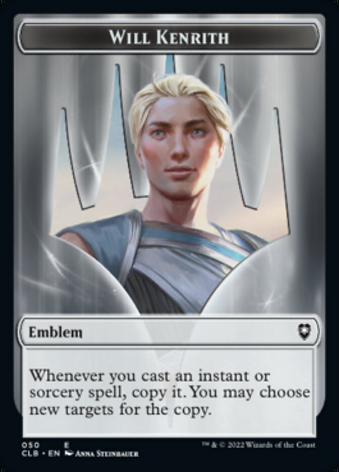 Will Kenrith Emblem // Copy Double-Sided Token [Commander Legends: Battle for Baldur's Gate Tokens] | Exor Games Bridgewater