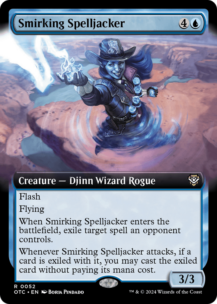 Smirking Spelljacker (Extended Art) [Outlaws of Thunder Junction Commander] | Exor Games Bridgewater