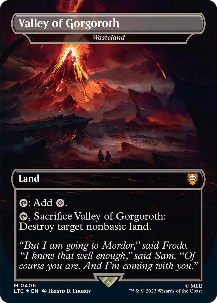 Valley of Gorgoroth - Wasteland (Surge Foil Realms and Relics) [The Lord of the Rings: Tales of Middle-Earth Commander] | Exor Games Bridgewater