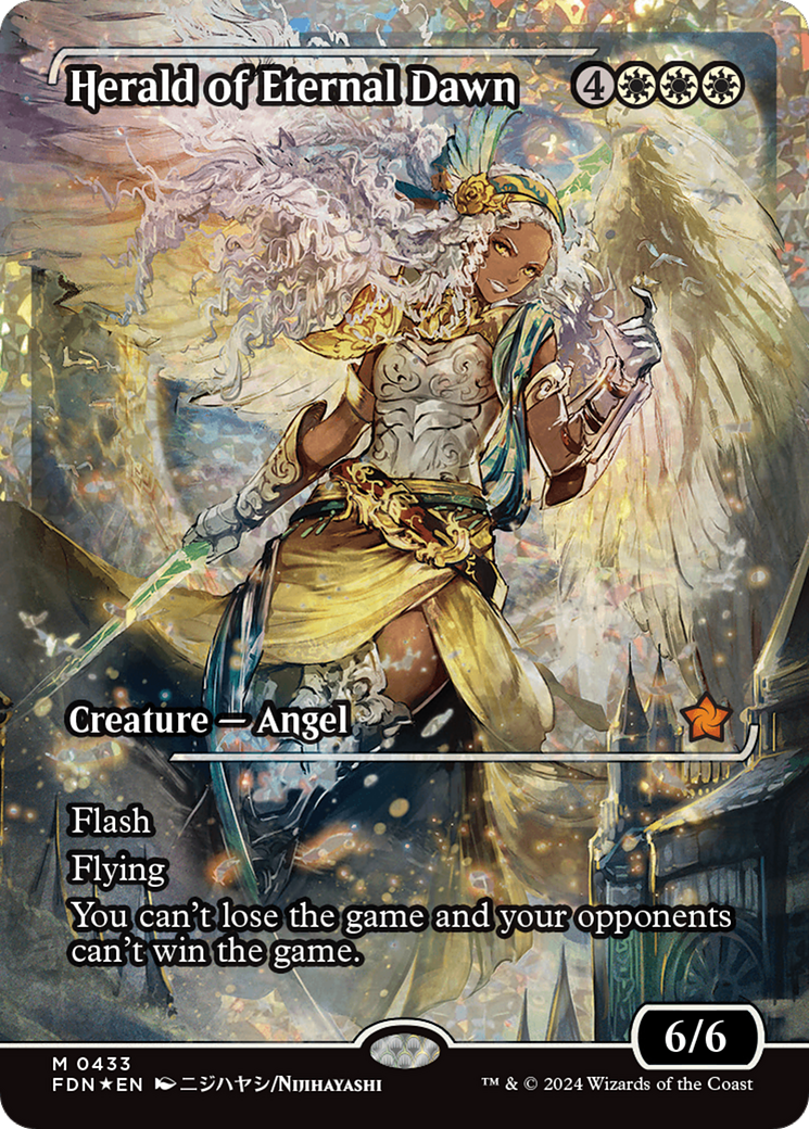 Herald of Eternal Dawn (Showcase) (Fracture Foil) [Foundations] | Exor Games Bridgewater