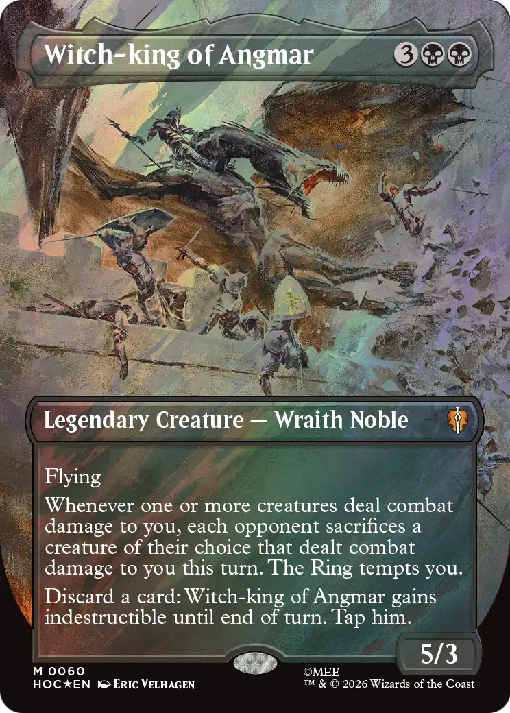 Witch-king of Angmar (Borderless) (Surge Foil) [The Hobbit: Eternal-Legal] | Exor Games Bridgewater