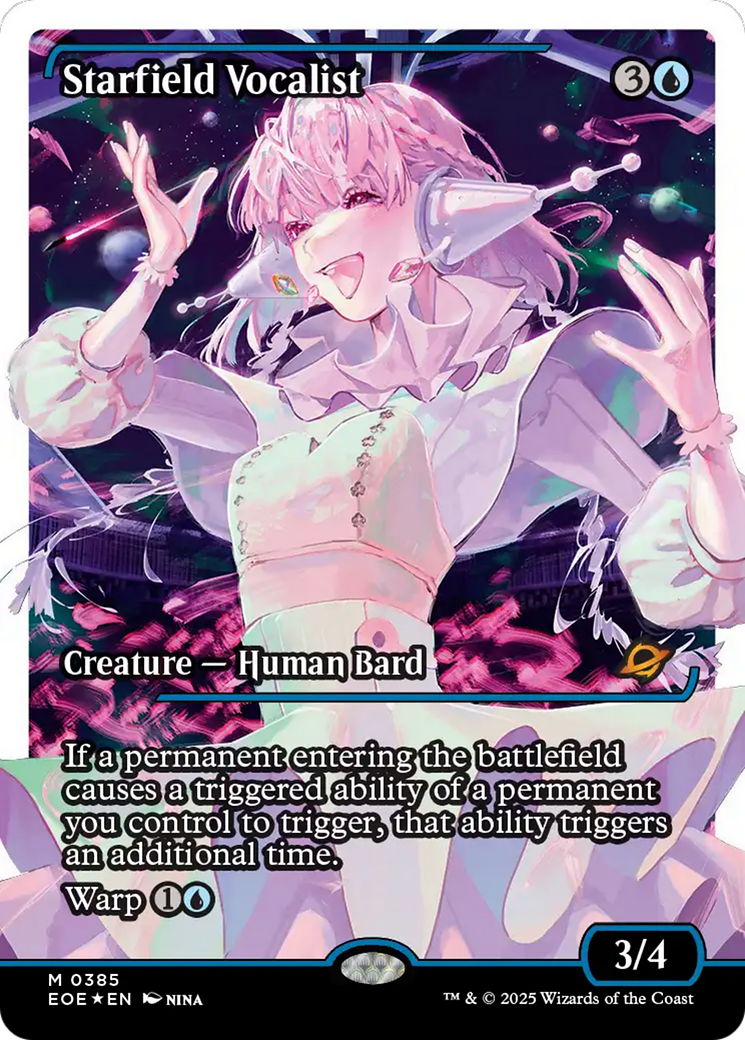 Starfield Vocalist (Showcase) (Fracture Foil) [Edge of Eternities] | Exor Games Bridgewater
