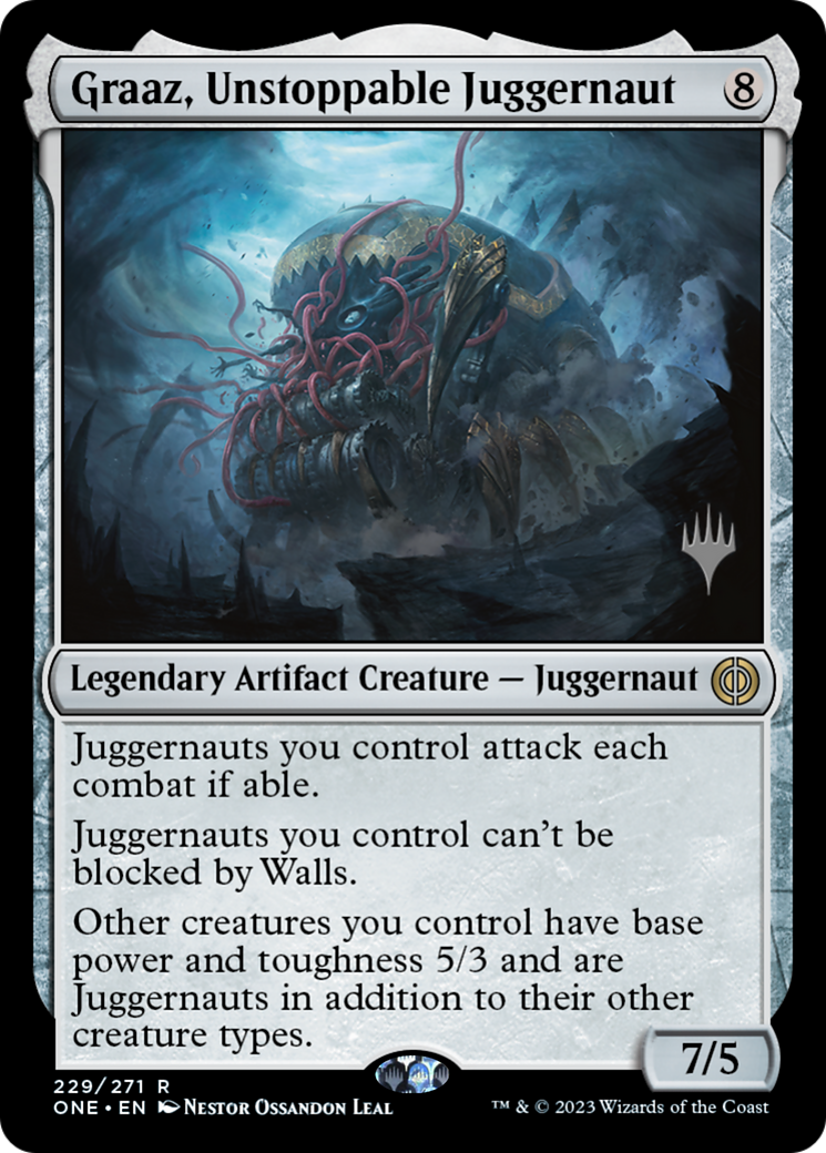 Graaz, Unstoppable Juggernaut (Promo Pack) [Phyrexia: All Will Be One Promos] | Exor Games Bridgewater