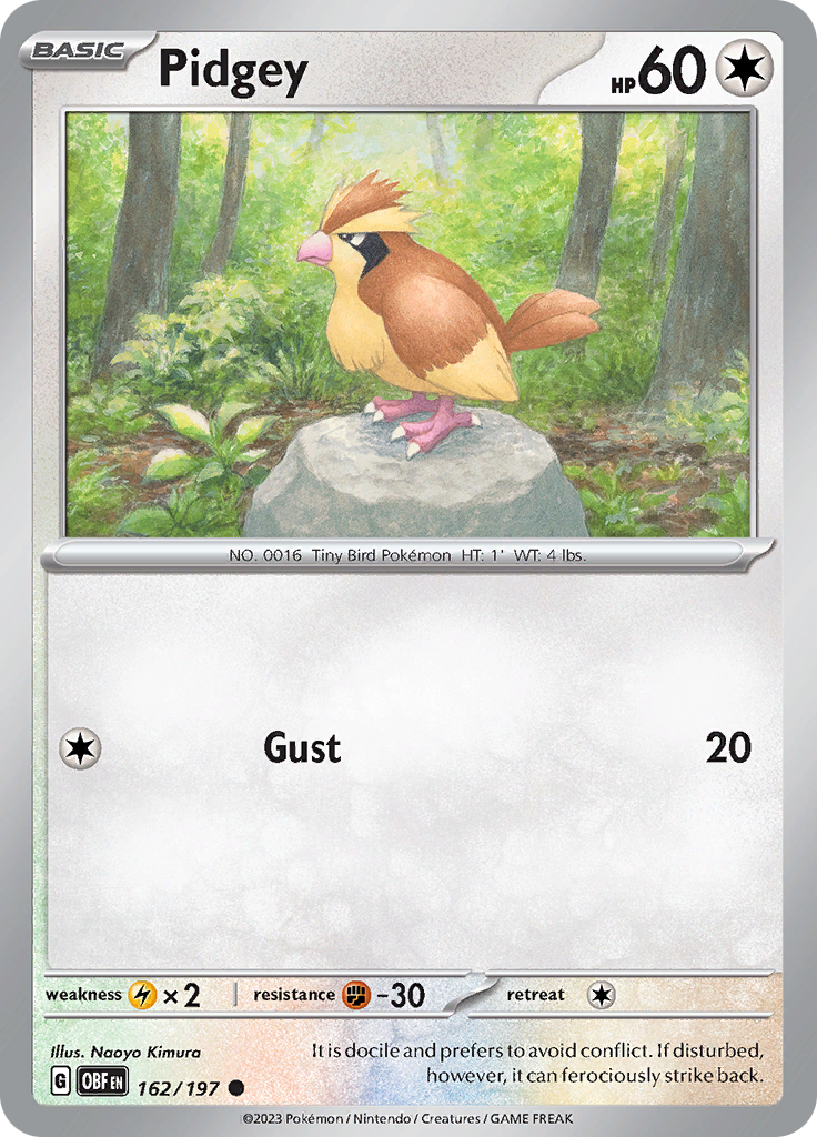 Pidgey (162/197) [Scarlet & Violet: Obsidian Flames] | Exor Games Bridgewater