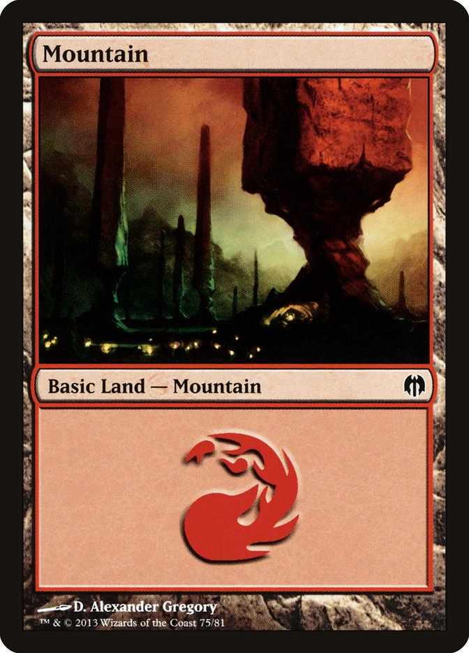 Mountain (75) [Duel Decks: Heroes vs. Monsters] | Exor Games Bridgewater