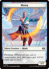 Dragon Illusion // Monk Double-Sided Token [Tarkir: Dragonstorm Commander Tokens] | Exor Games Bridgewater