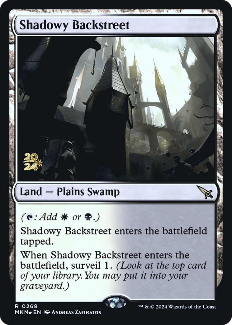 Shadowy Backstreet [Murders at Karlov Manor Prerelease Promos] | Exor Games Bridgewater