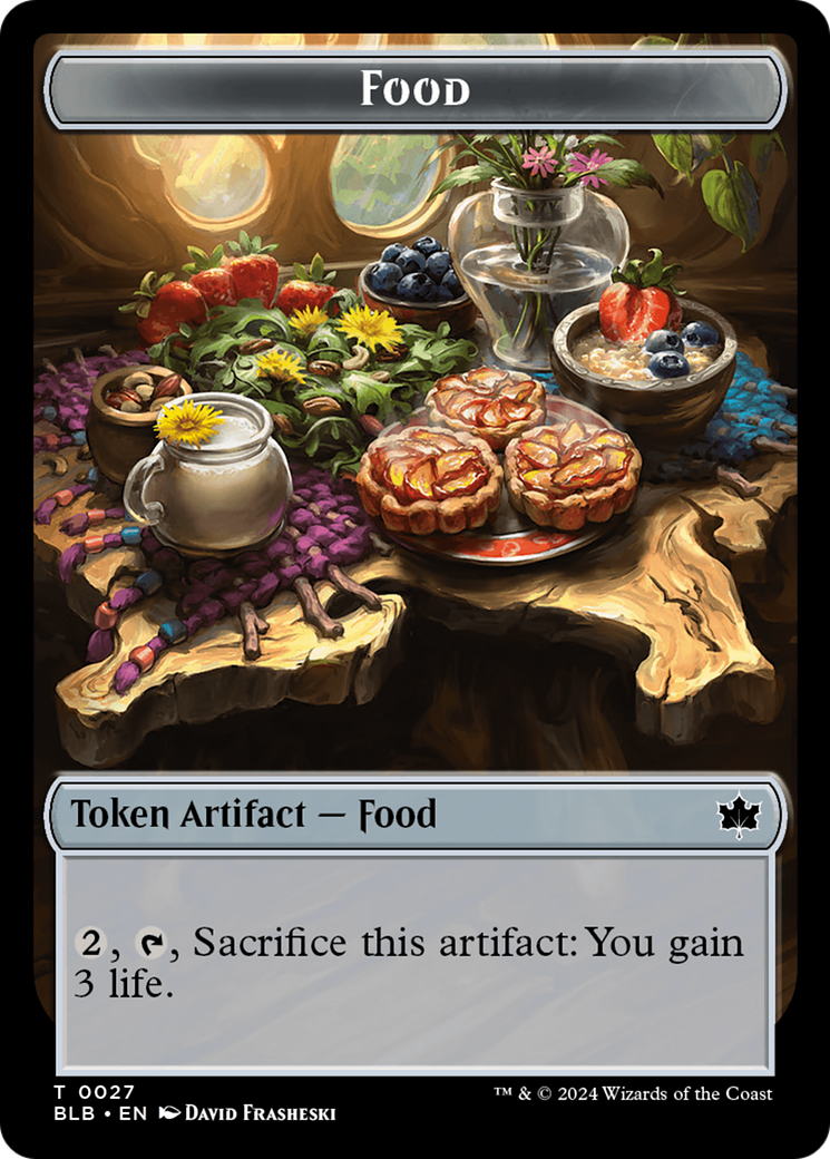 Food // Bushy Bodyguard Double-Sided Token [Bloomburrow Tokens] | Exor Games Bridgewater