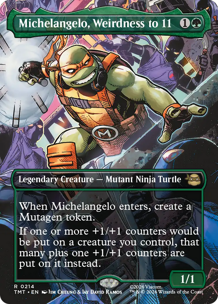Michelangelo, Weirdness to 11 (Borderless) [Teenage Mutant Ninja Turtles] | Exor Games Bridgewater