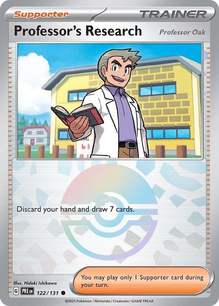 Professor's Research (122/131) [Professor Oak] (Poke Ball Pattern) [Scarlet & Violet: Prismatic Evolutions] | Exor Games Bridgewater