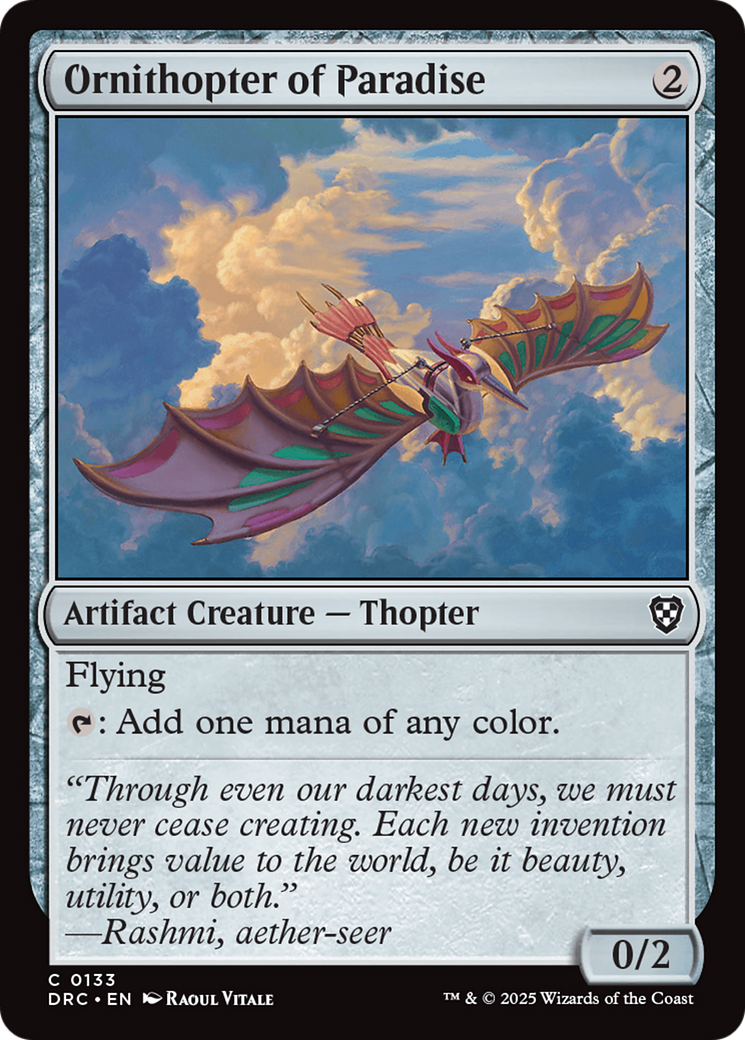 Ornithopter of Paradise [Aetherdrift Commander] | Exor Games Bridgewater