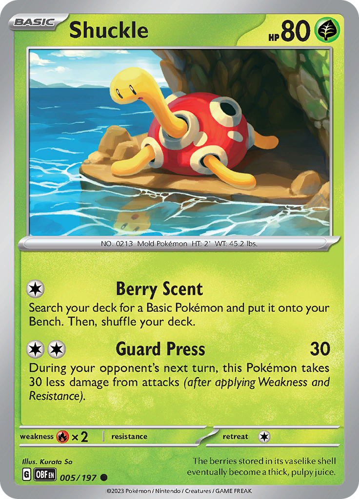 Shuckle (005/197) [Scarlet & Violet: Obsidian Flames] | Exor Games Bridgewater