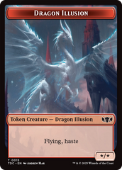 Dragon Illusion // Monk Double-Sided Token [Tarkir: Dragonstorm Commander Tokens] | Exor Games Bridgewater