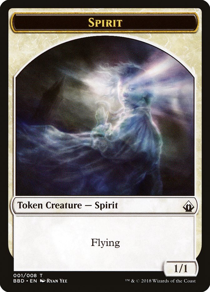 Spirit Token [Battlebond Tokens] | Exor Games Bridgewater