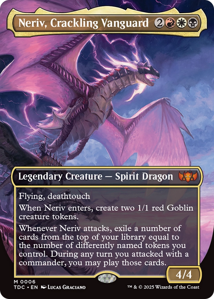 Neriv, Crackling Vanguard (Borderless) [Tarkir: Dragonstorm Commander] | Exor Games Bridgewater