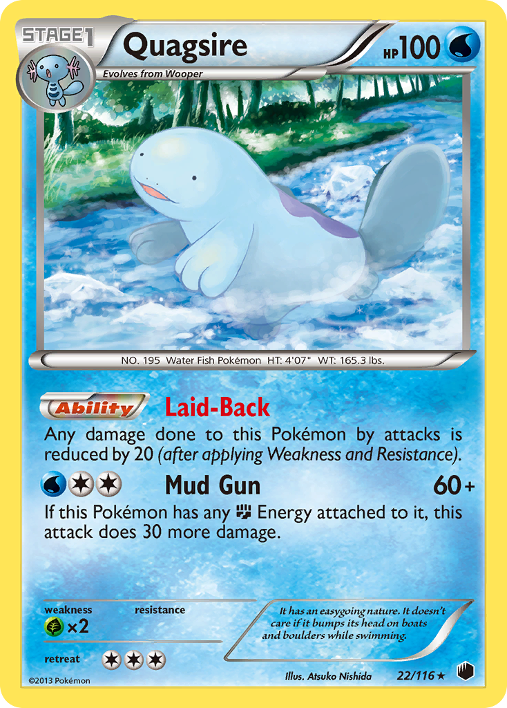 Quagsire (22/116) [Black & White: Plasma Freeze] | Exor Games Bridgewater