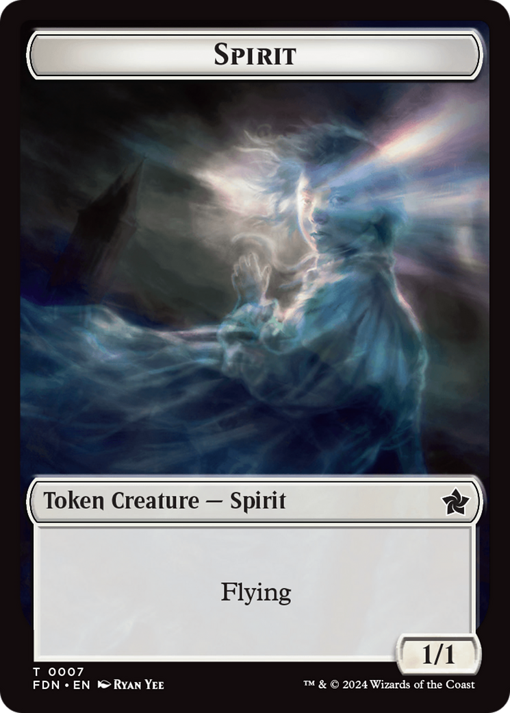 Spirit // Cat (0001) Doubled-Sided Token [Foundations Tokens] | Exor Games Bridgewater