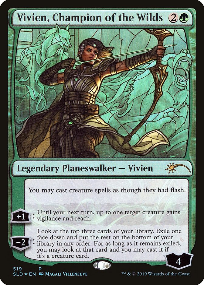 Vivien, Champion of the Wilds (Stained Glass) [Secret Lair Drop Promos] | Exor Games Bridgewater