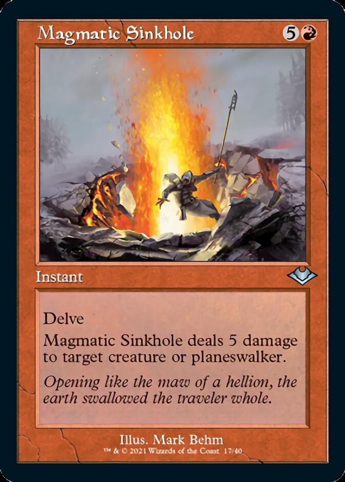 Magmatic Sinkhole (Retro Foil Etched) [Modern Horizons] | Exor Games Bridgewater