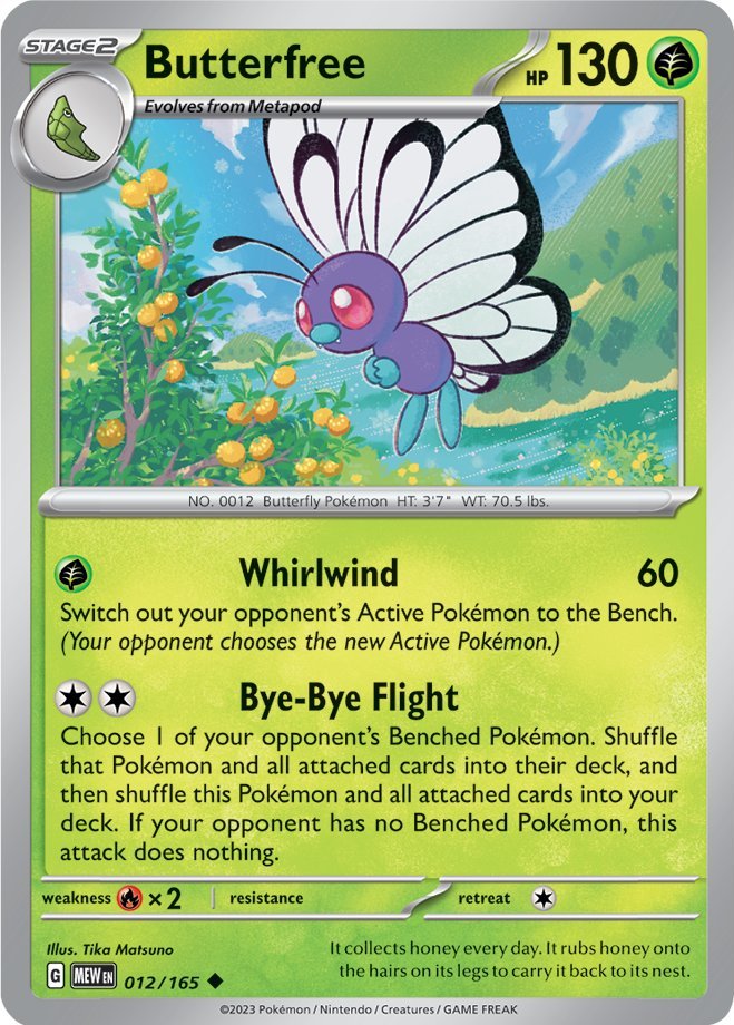 Butterfree (012/165) [Scarlet & Violet 151] | Exor Games Bridgewater