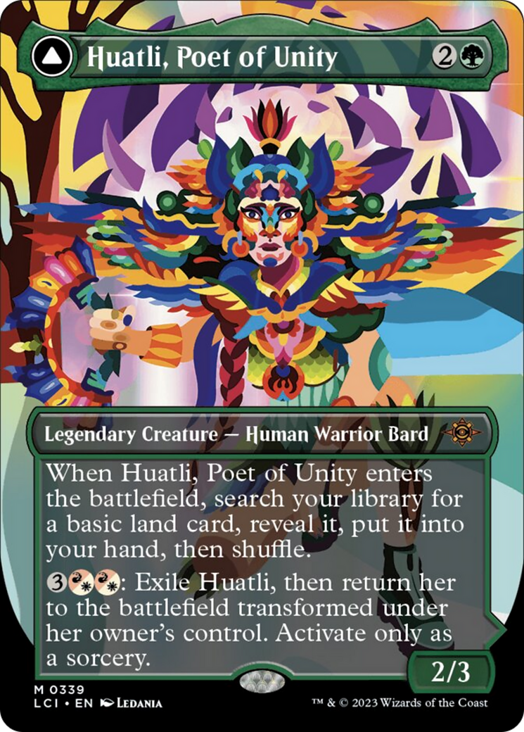 Huatli, Poet of Unity // Roar of the Fifth People (Borderless) [The Lost Caverns of Ixalan] | Exor Games Bridgewater