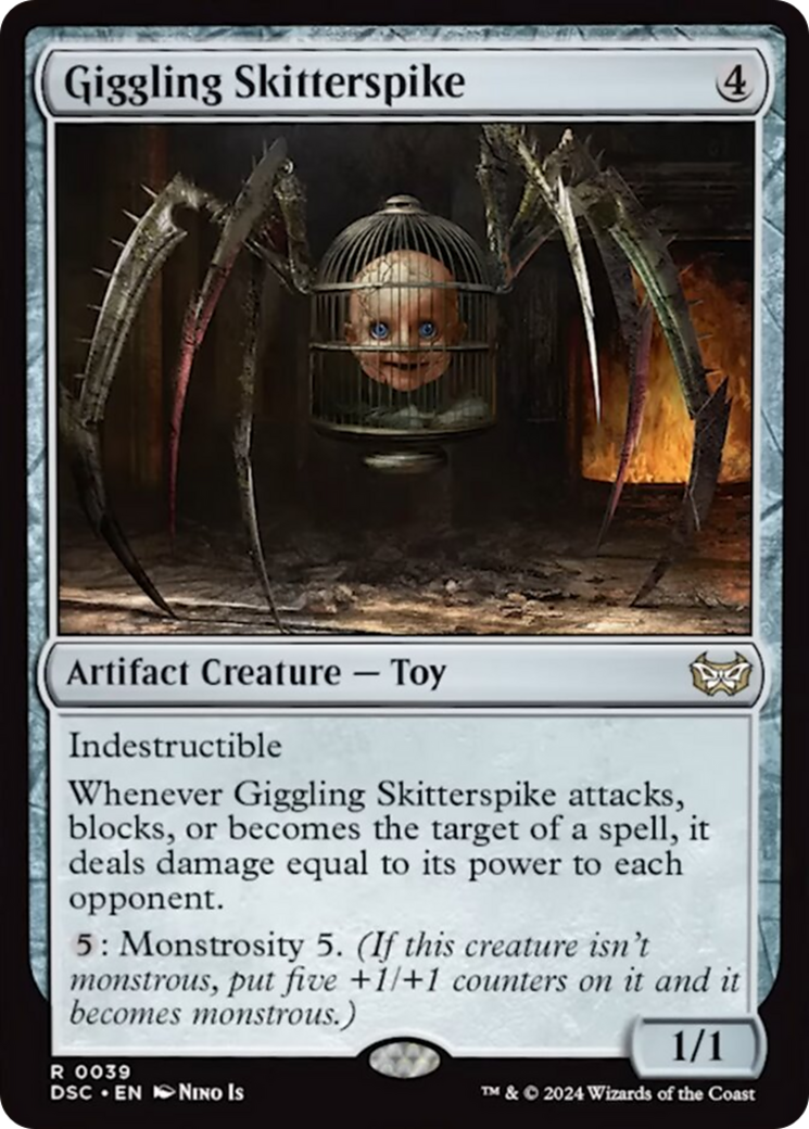 Giggling Skitterspike (Extended Art) [Duskmourn: House of Horror Commander] | Exor Games Bridgewater