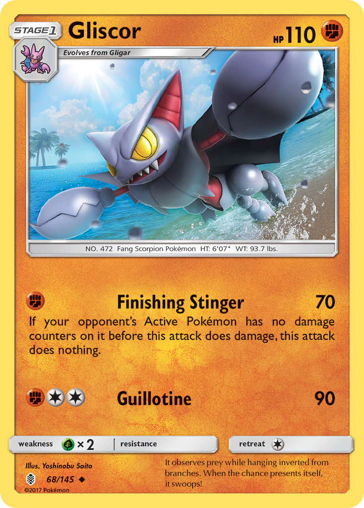 Gliscor (68/145) [Sun & Moon: Guardians Rising] | Exor Games Bridgewater