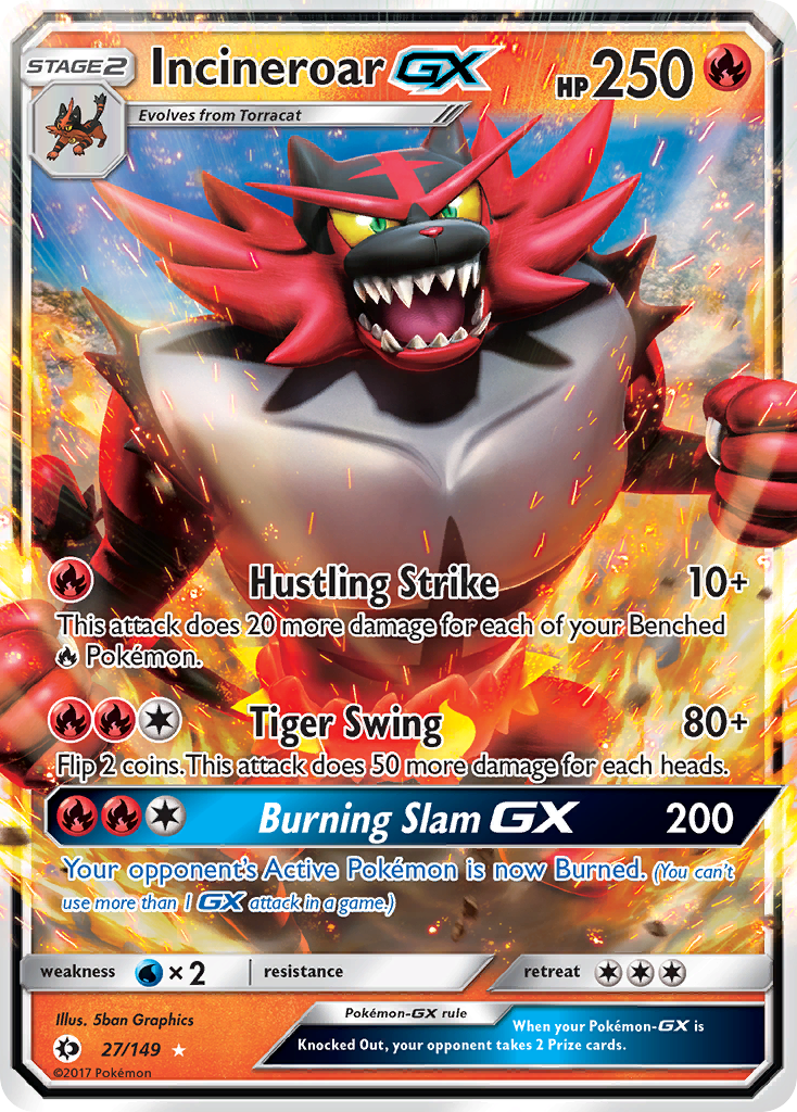 Incineroar GX (27/149) [Sun & Moon: Base Set] | Exor Games Bridgewater