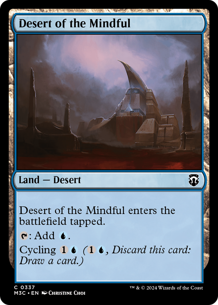 Desert of the Mindful (Ripple Foil) [Modern Horizons 3 Commander] | Exor Games Bridgewater