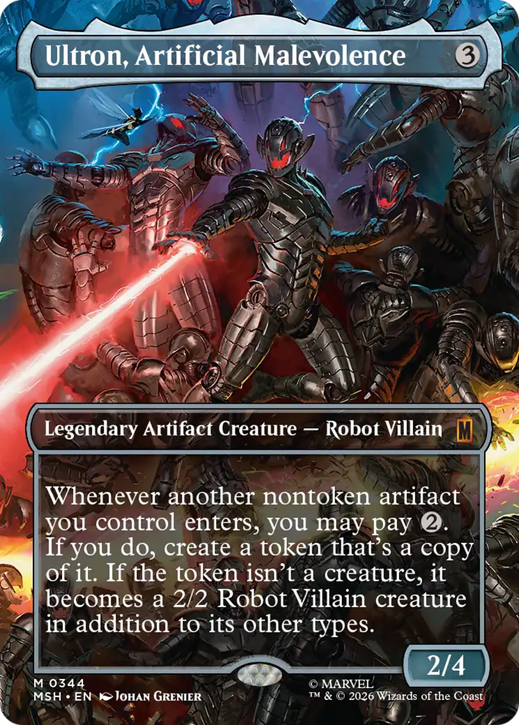 Ultron, Artificial Malevolence (Borderless) (0344) [Marvel Super Heroes] | Exor Games Bridgewater