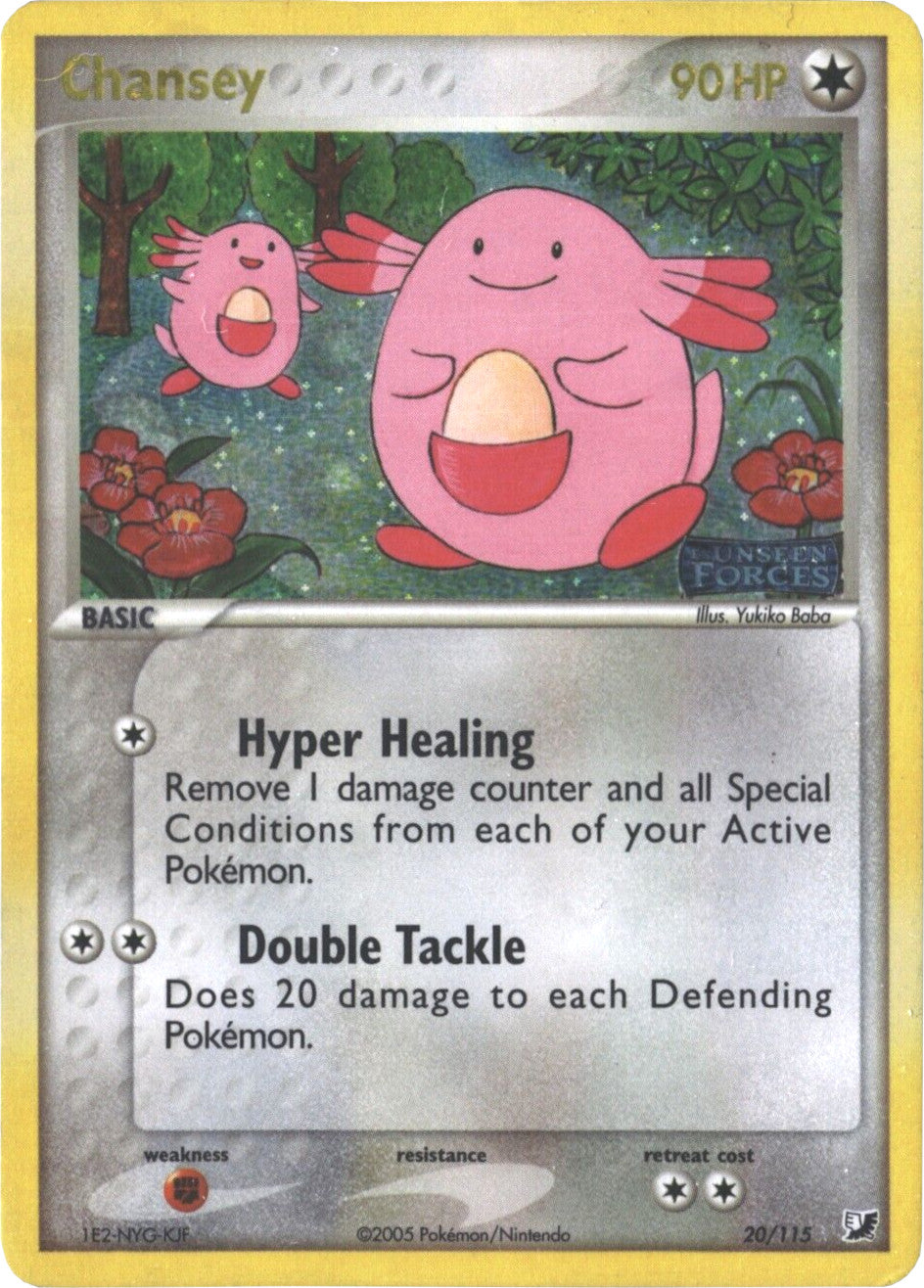 Chansey (20/115) (Stamped) [EX: Unseen Forces] | Exor Games Bridgewater