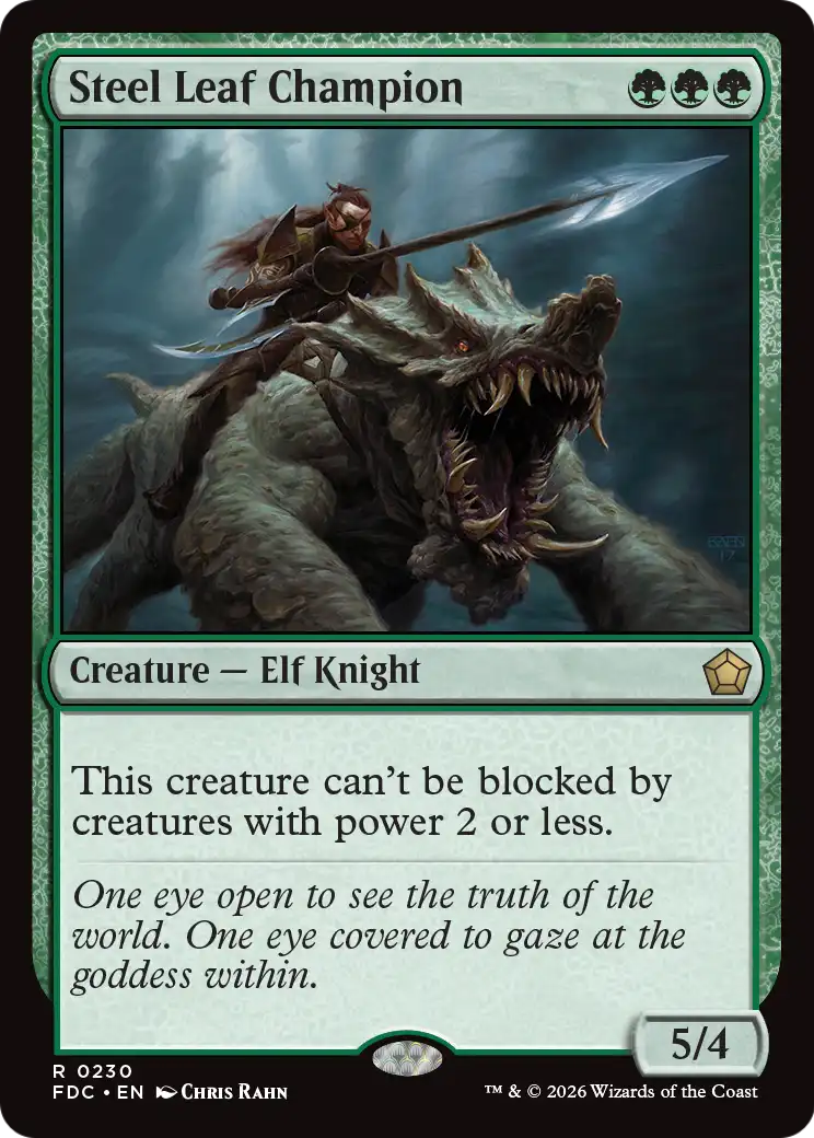 Steel Leaf Champion [Foundations Commander] | Exor Games Bridgewater