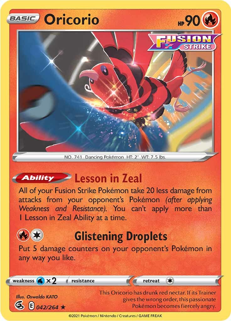 Oricorio (042/264) [Sword & Shield: Fusion Strike] | Exor Games Bridgewater