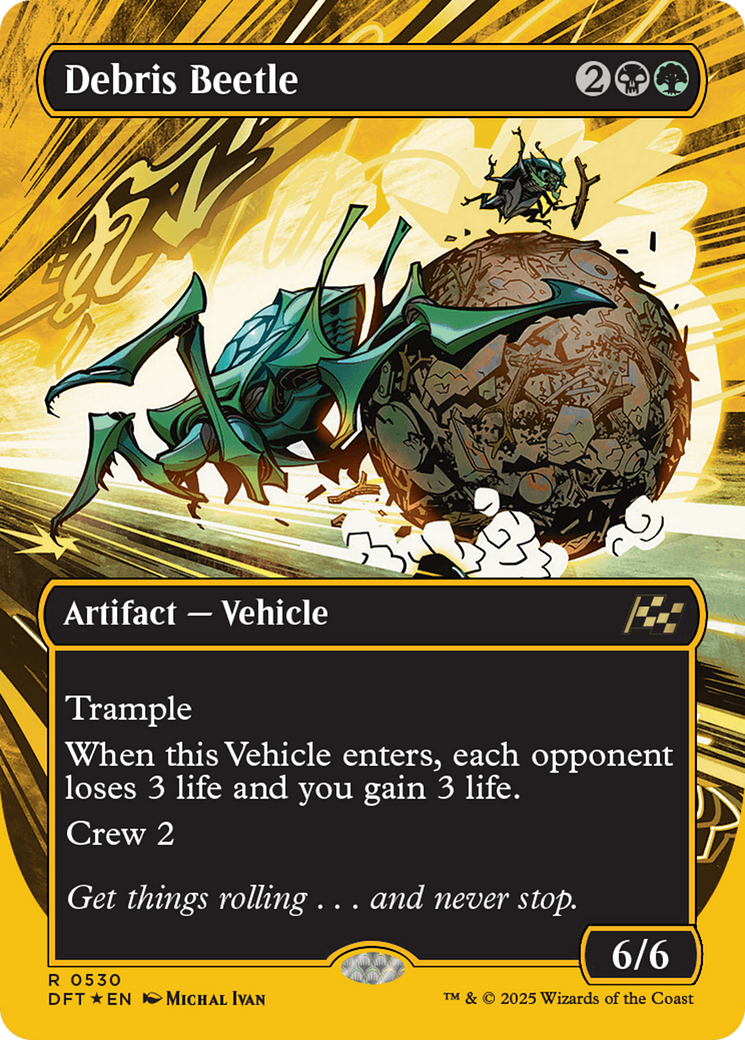 Debris Beetle (Borderless) (First-Place Foil) [Aetherdrift] | Exor Games Bridgewater