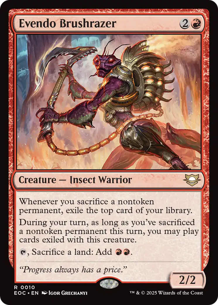 Evendo Brushrazer [Edge of Eternities Commander] | Exor Games Bridgewater