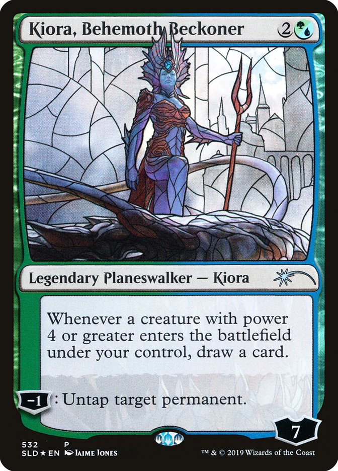 Kiora, Behemoth Beckoner (Stained Glass) [Secret Lair Drop Promos] | Exor Games Bridgewater