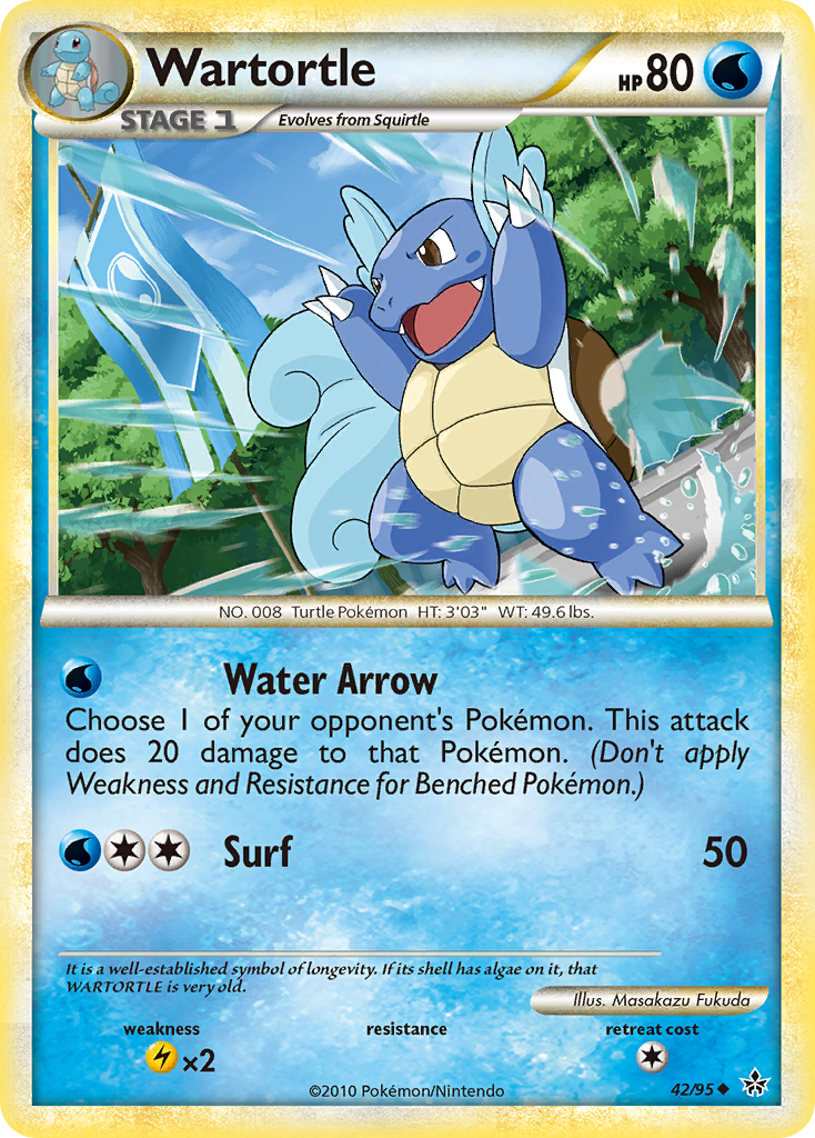 Wartortle (42/95) [HeartGold & SoulSilver: Unleashed] | Exor Games Bridgewater