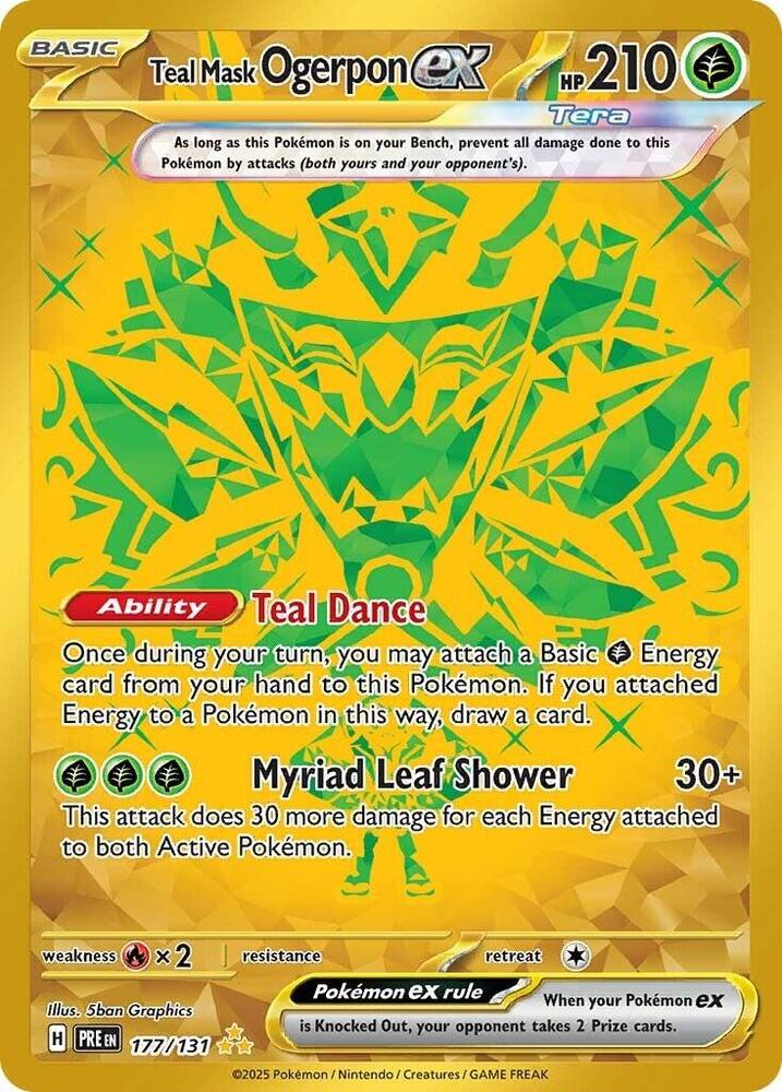 Teal Mask Ogerpon ex (177/131) [Scarlet & Violet: Prismatic Evolutions] | Exor Games Bridgewater