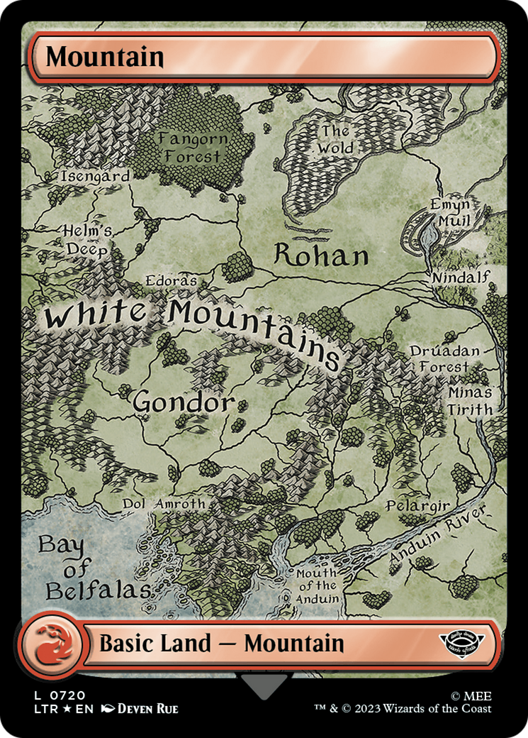 Mountain (720) (Surge Foil) [The Lord of the Rings: Tales of Middle-Earth] | Exor Games Bridgewater