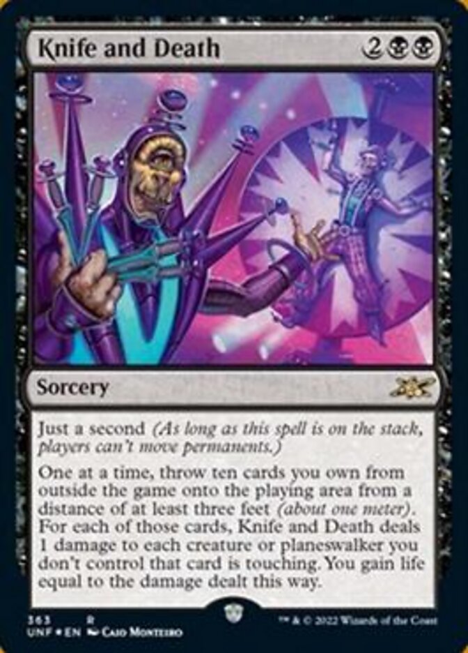 Knife and Death (Galaxy Foil) [Unfinity] | Exor Games Bridgewater