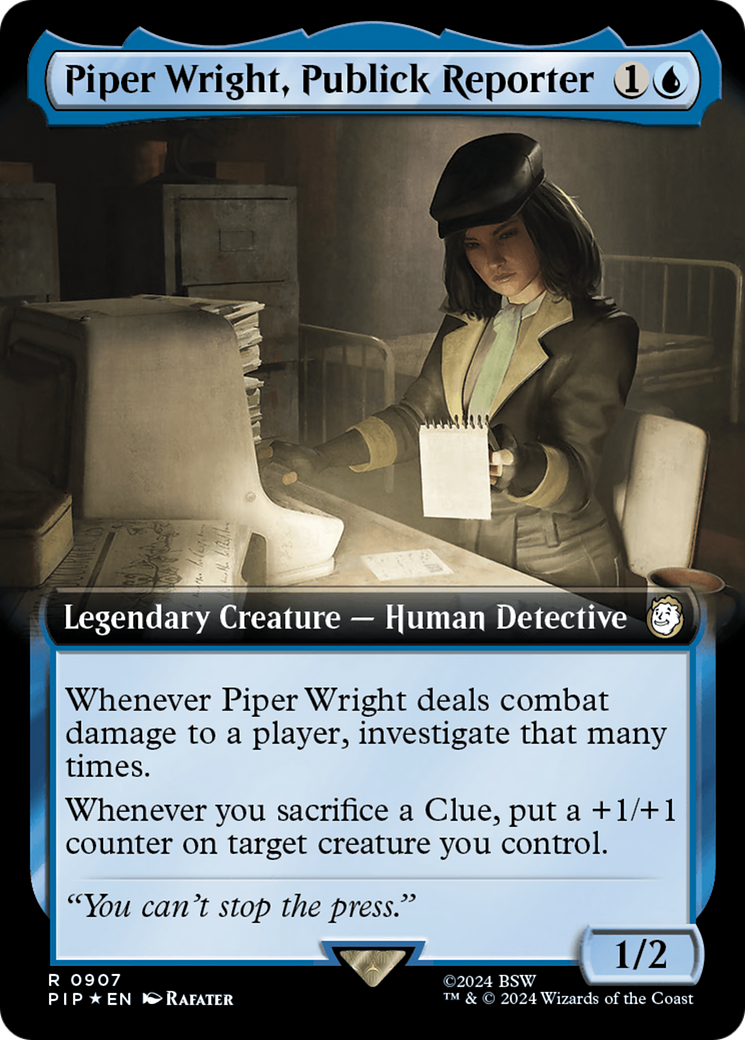 Piper Wright, Publick Reporter (Extended Art) (Surge Foil) [Fallout] | Exor Games Bridgewater