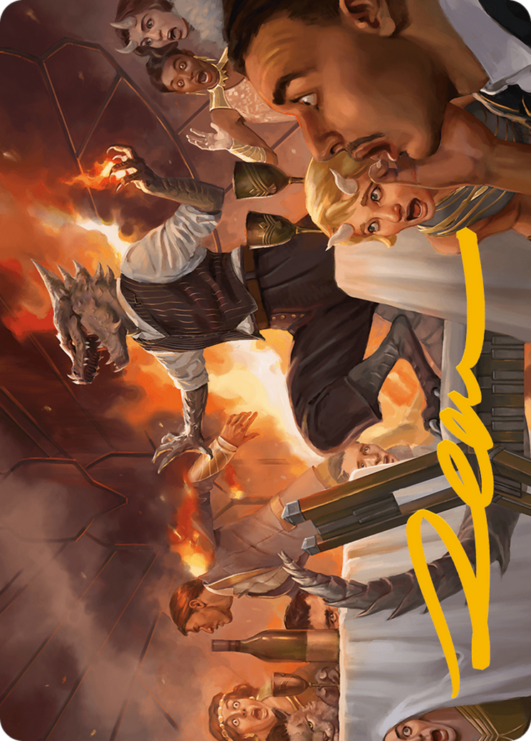 Party Thrasher Art Card (Gold-Stamped Signature) [Modern Horizons 3 Art Series] | Exor Games Bridgewater